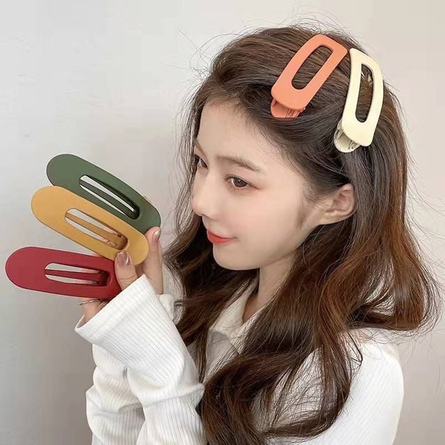 대형 올림머리 집게핀 컬러 헤어핀