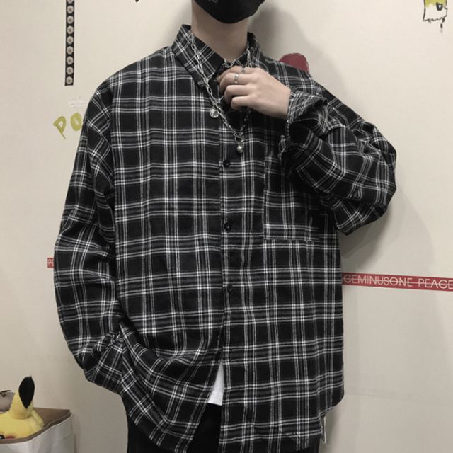 캐주얼남방 체크셔츠 남성남방 오버핏 데일리룩