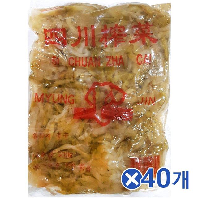 TBZ 명진 짜사이 채 (500g) x40개 중국밑반찬 짜차이