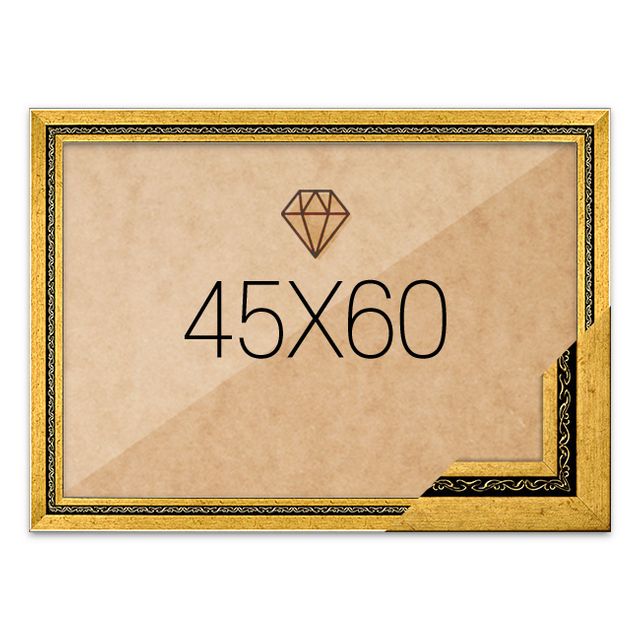 보석십자수액자 45x60 고급형 그레이스 다크골드