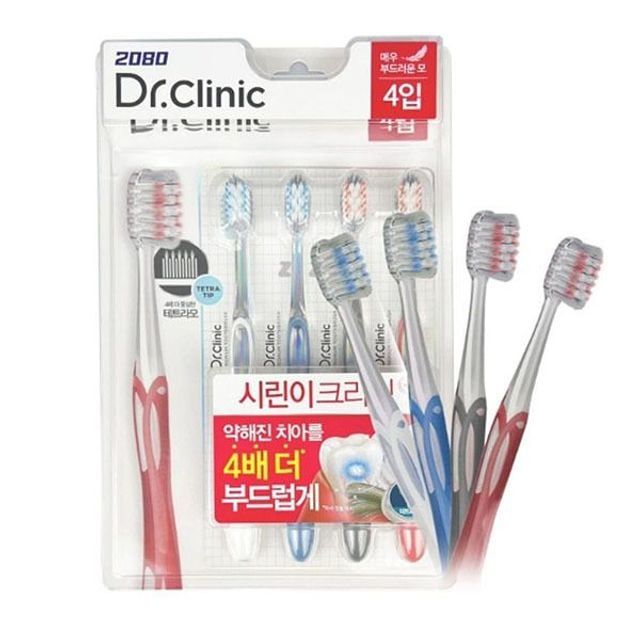 브러쉬 4p 닥터크리닉 양치 부드러운모 칫솔