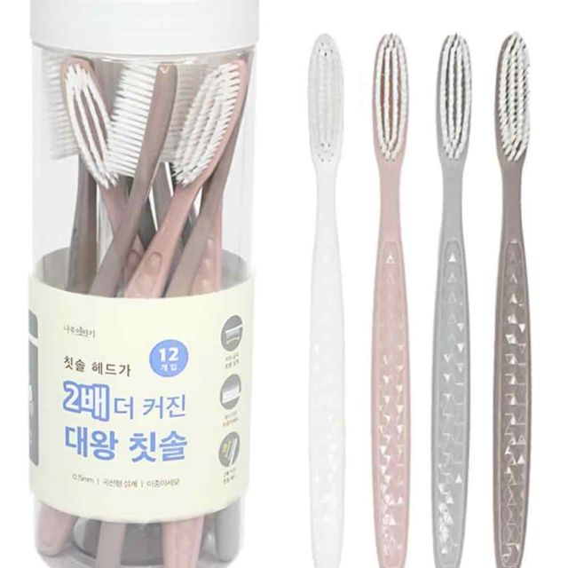 칫솔 12p 치아세정 미세모칫솔 가족칫솔 빅헤드칫솔