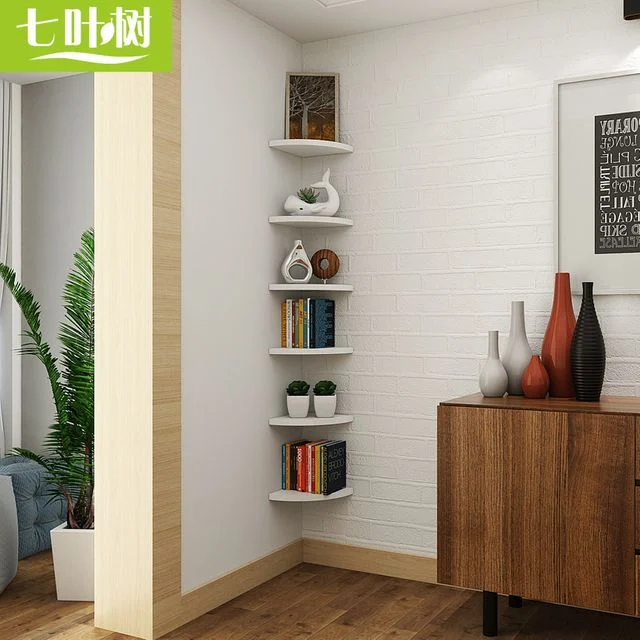 부채꼴 벽 코너 선반 삼각 벽 부채 수납장