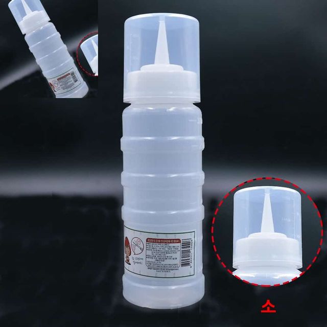 실리콘패킹 잘라쓰는 뚜껑 소스병 소형 300ml 소스용기 업소용소스통 오일병 참기름병
