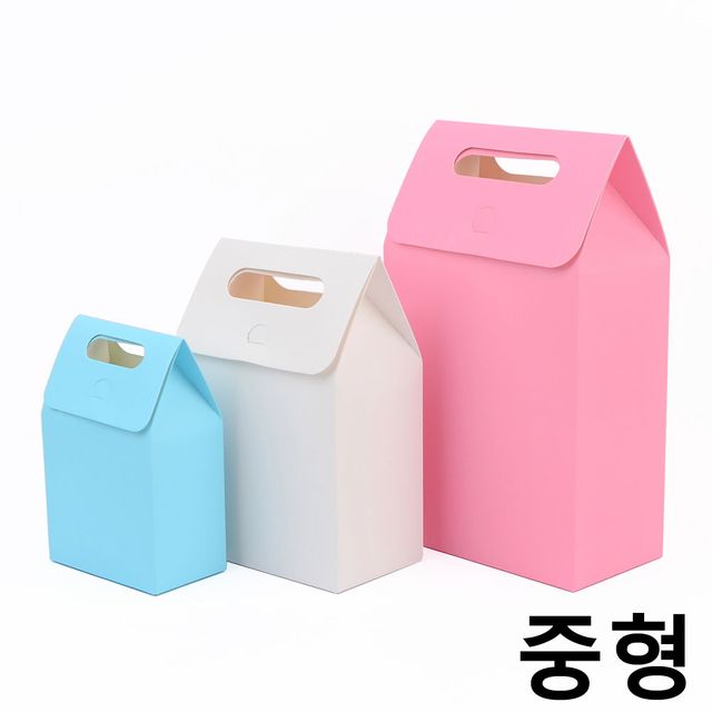 손잡이형 사각 접이식 컬러 선물박스 중형 25개 세트