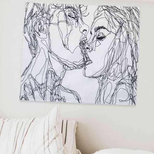 대형 포스터 커플 S 동물포스터 천프린팅