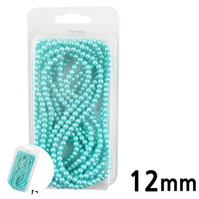 진주부자재 비즈진주 칼라 구슬 단색 진주 하늘 12mm