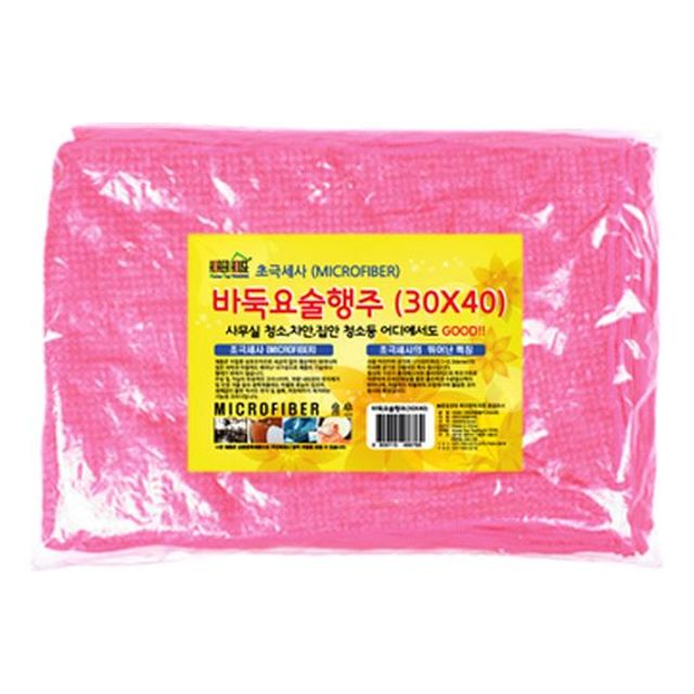 극세사 바둑요술행주 1P x 20개 핑크 일회용 청소용품