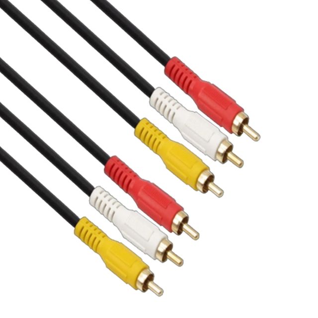 RCA 3선 케이블 10m 오디오연결케이블 RCA케이블 PC연결케이블 AV케이블 스피커케이블