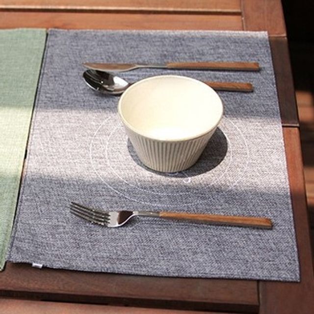 플레이스 매트 식탁 주방 용품 그레이 색상 단일 상품