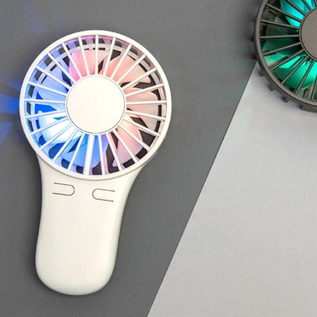 다크그레이 미니 선풍기 LED 휴대용 손풍기