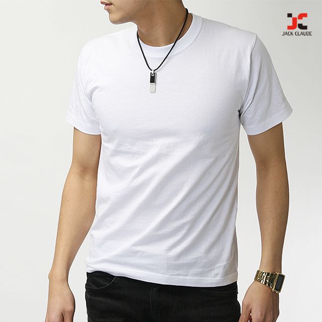 365BUY 베이직 남성 라운드 반팔티셔츠 면티 무지티