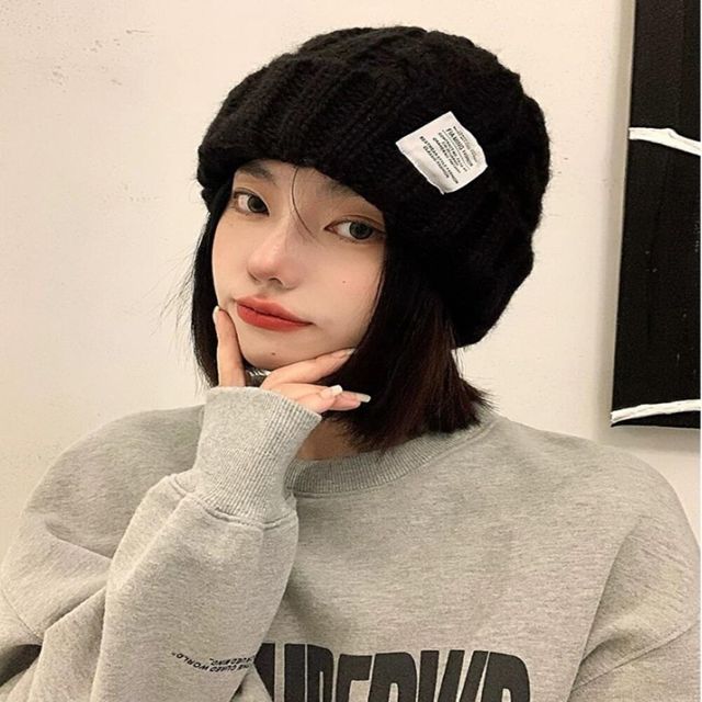 예쁜 케이블 무늬 캔디츄 비니 꽈배기 도톰 니트 모자