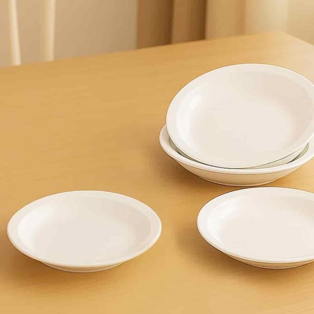 원형접시 20.5cm 4p 파티접시 반찬그릇 빵접시 케익접시