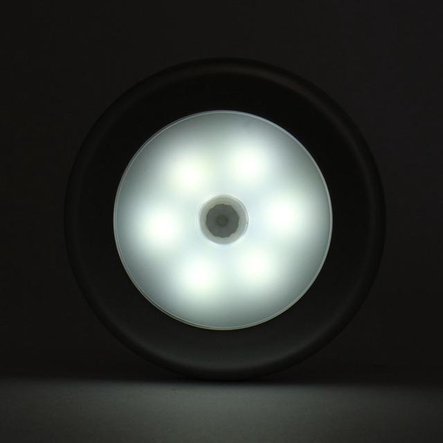 현관조명 동작감지 원형 LED 무선 센서등(백색)