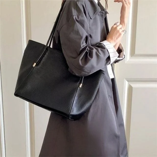 직장인 여성 쇼퍼 백 오피스 여성 숄더백 데일리 스퀘어 가죽