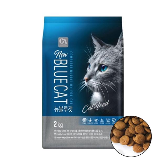 뉴 블루캣 고양이 건식사료 2kg - 전연령 헤어볼 케어