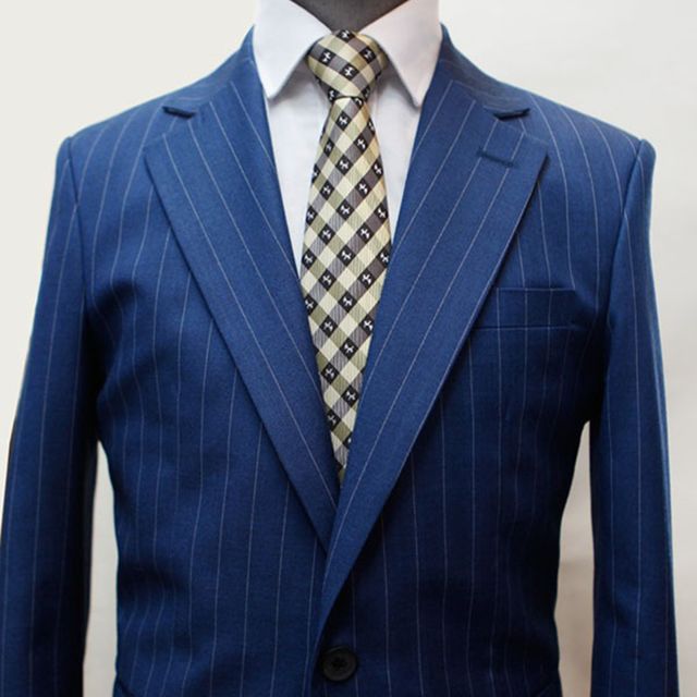 젠틀타이 옐로우 강아지 체크 자동넥타이 (폭8.5cm)