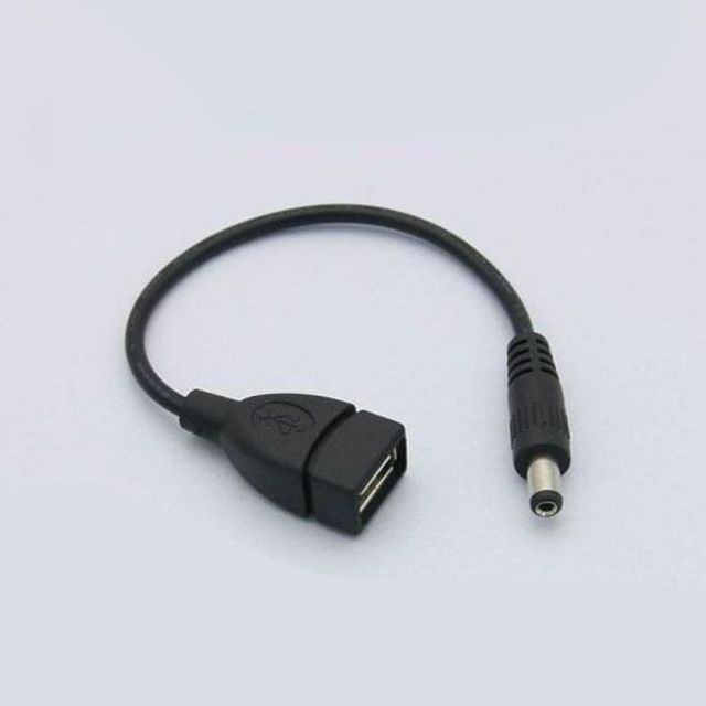 coms USB 전원 젠더 USB F to DC 5.5 2.1 M 20cm