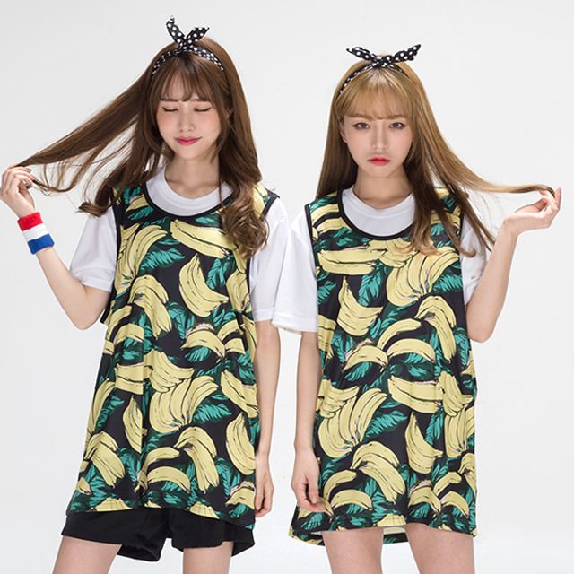 남여공용 커플비치웨어 바나나나시(2color)