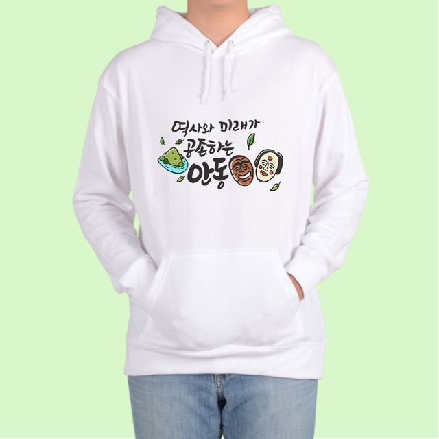 안동 하회마을 그림 헤비후드티 전색상 국내여행 티셔츠