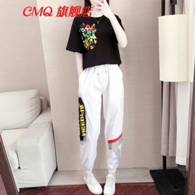 홍콩 세트 반팔 트레이닝 패키지 CMQ 여여름 여성트레