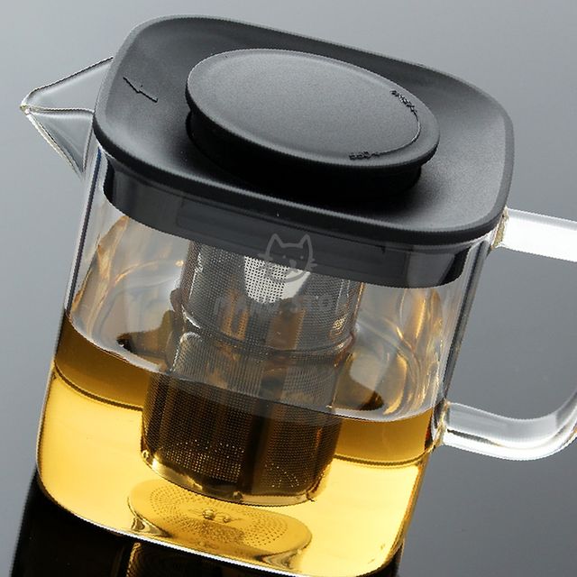 투명컵 카페내열유리잔 네모 내열유리 차포트 600ml
