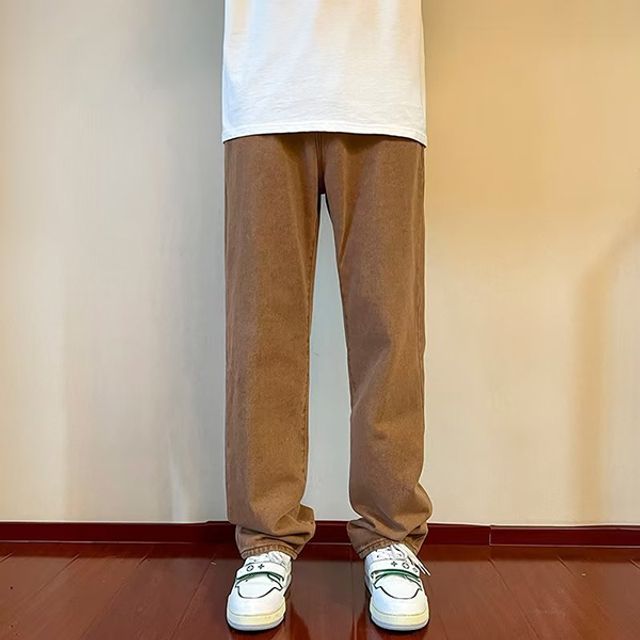 남성 데일리 면 스트릿 일자 데님 팬츠