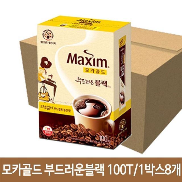 맥심 모카골드 부드러운 블랙 100T 믹스 스틱 커피