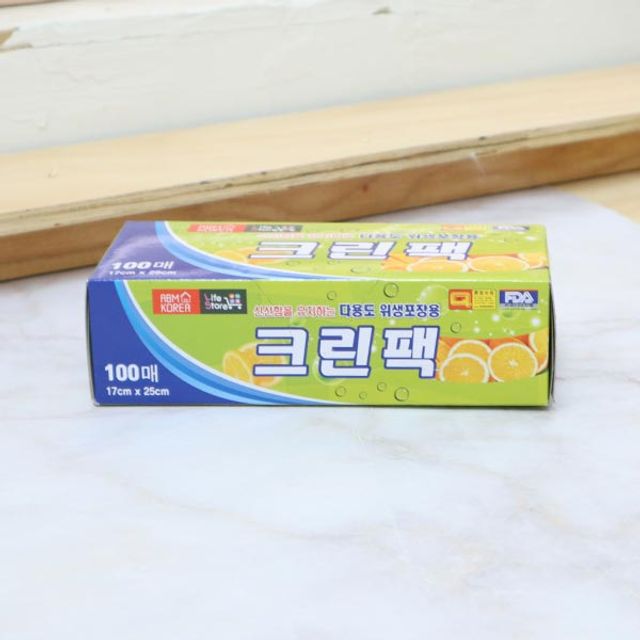 크린팩 미니 17x25cm 주방 위생백 100매