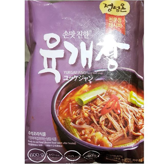 초원식품 육개장 600g X8 - 업소용 식자재, 매콤한 국물과 풍부한 건더기, 식당 필수