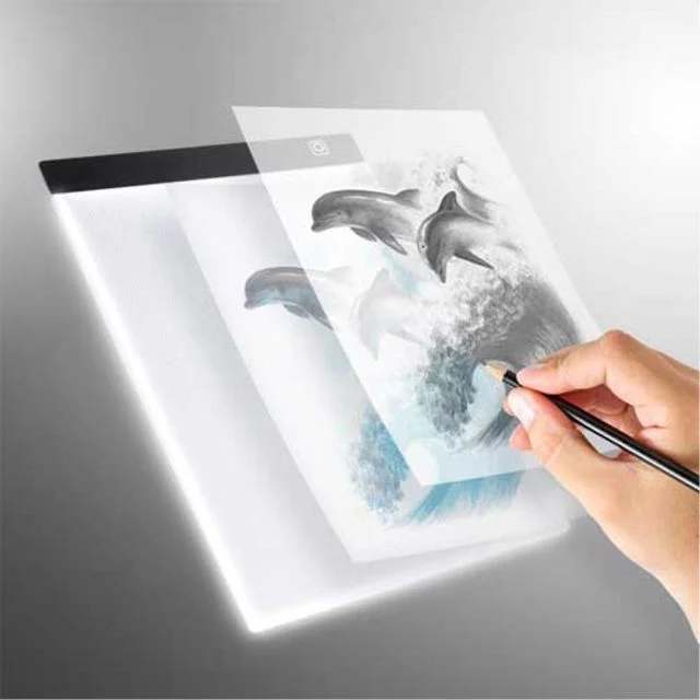 USB LED 박스 A4 규격 휴대용 3단 밝기