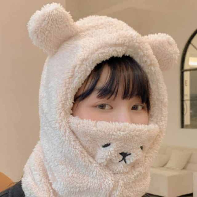 TBZ 토끼 모자 캐주얼 부드러운 겨울 방한 뽀글이햇