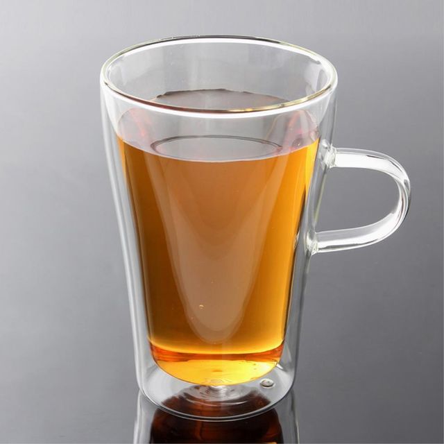 비타리토 내열유리컵 450ml, 이중 투명 예쁜 컵