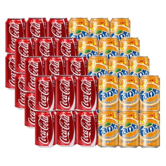 코카콜라 355ml 업소용 24입+환타 오렌지 355ml 24입