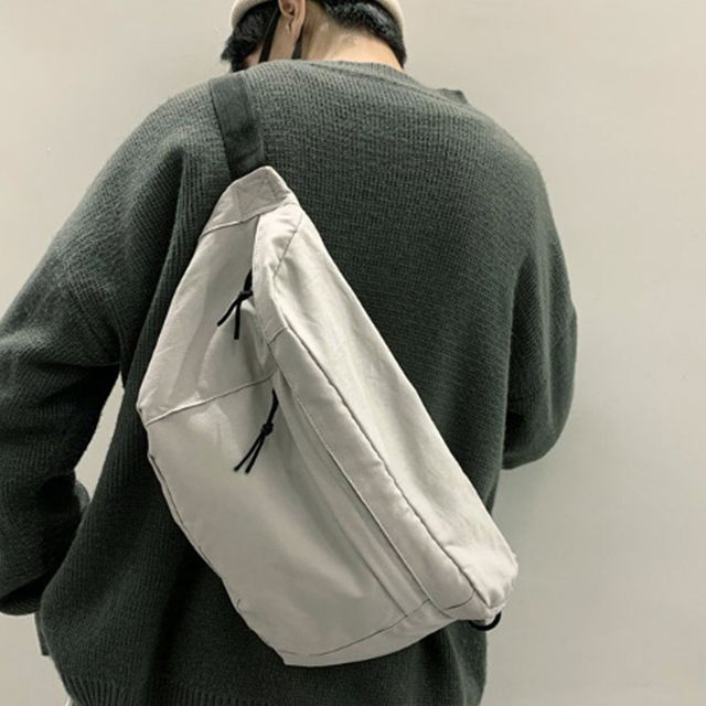 패션 빅사이즈 웨이스트백 가방 바디백 라이트그레이