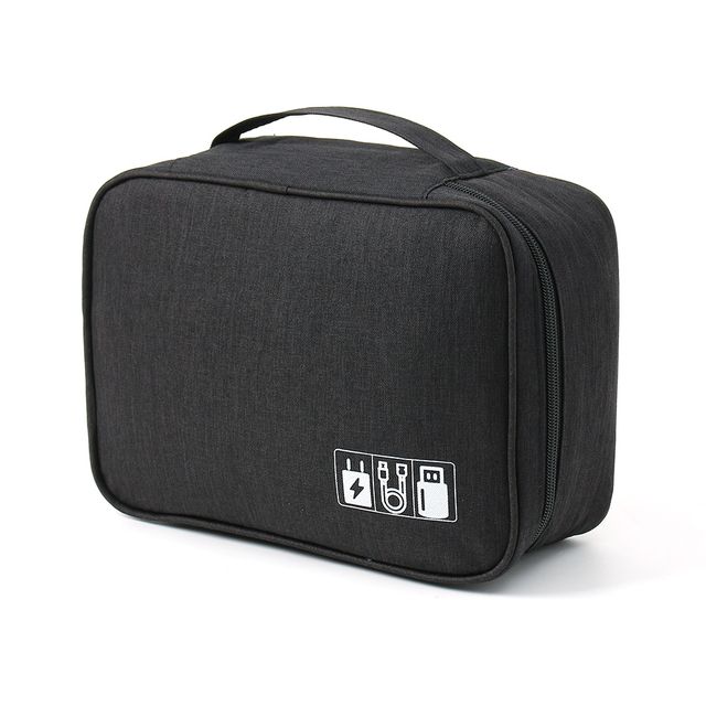 파우치 블랙 워크온 USB 디지털 케이블수납
