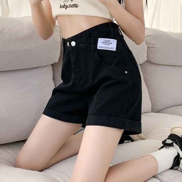 하이 웨스트 데님 반바지 여성 여름 핫팬츠