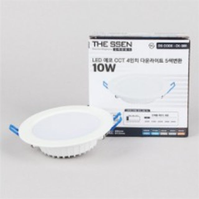 LED 에코 CCT 4인 치 매입 다운라이트 10W 5색 변환 플리커프리