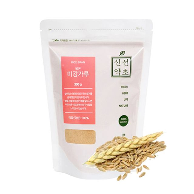 국산 볶은미강가루 300g 쌀겨가루