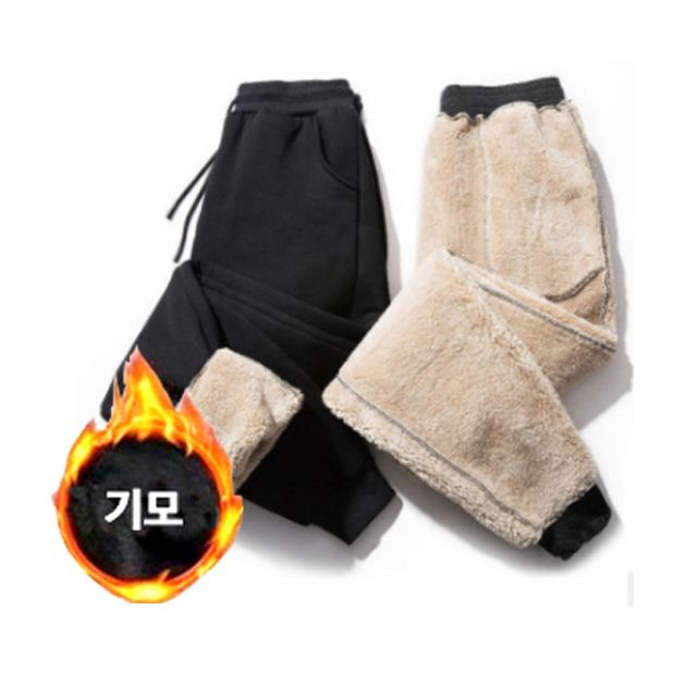 남성 기모조거팬츠, 융털안감 밴딩 트레이닝팬츠