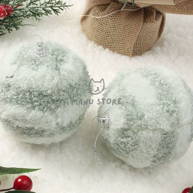 트리볼 크리스마스소품 그린 장식볼 2p세트 10cm