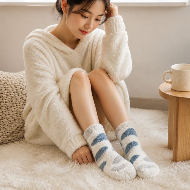 귀여운 냥발 겨울 방한 수면양말 홈웨어 보온 덧신