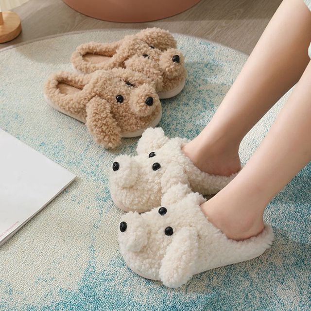겨울슬리퍼 실내화 강아지 층간소음 보온실내화 - 반려동물용 보온 미끄럼방지 슬리퍼