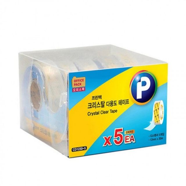 5 12x30 프린텍 크리스탈테이프 디스펜서 5EA CD1230
