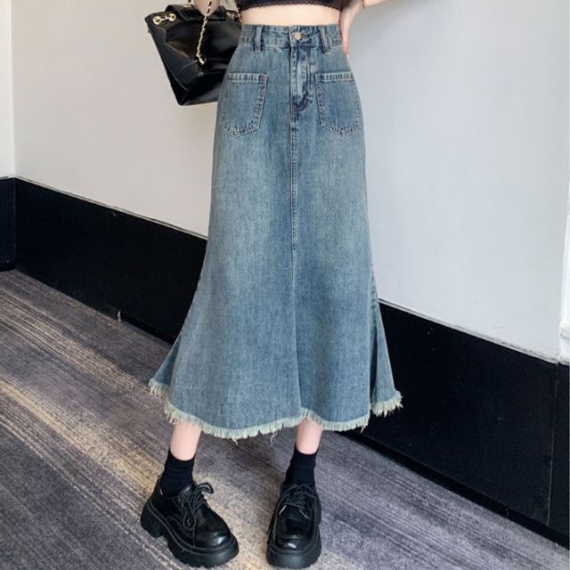 이쁘다요 와이투케이 수 데님 스커트 빈티지