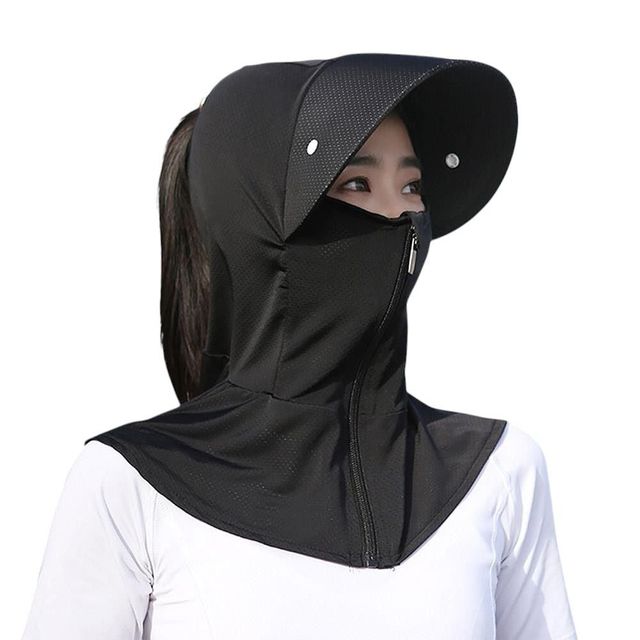 풀커버 썬바이저 햇빛가리개 썬캡 블랙 농사 접이식 UV차단모자 등산모자 여성모자