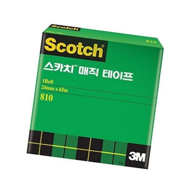 사무용 접착 테이프 문구용 접착 테이프 일반용 리필용 24mm 65m 3인치 가정용 투명