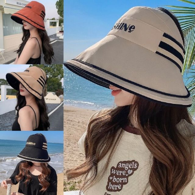 햇빛 썬캡 와이드 챙 모자 롤업 휴대용 접이식 자외선 차단 야외 활동용 볼캡