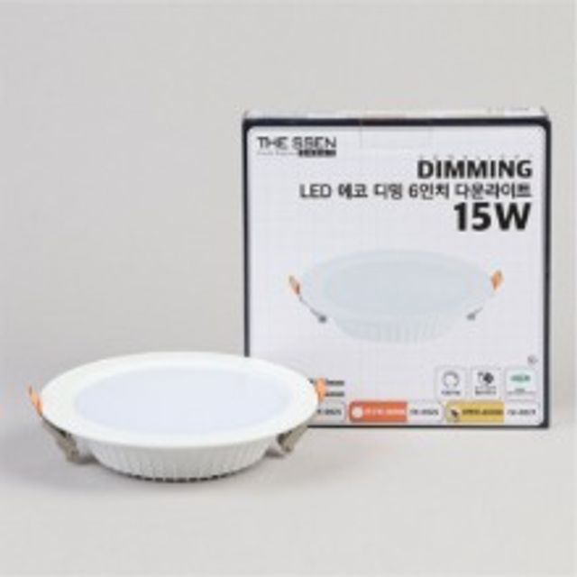 LED 매입 다운라이트 조명 15W, 6인치 디밍 밝기조절